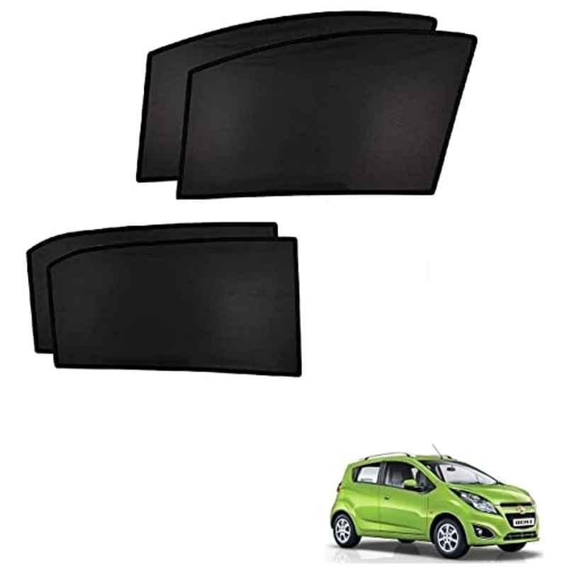 Kozdiko 4 Pcs Custom Fit Non Magnetic Curtains Mesh Car Sun Shade Set for Chevrolet Beat