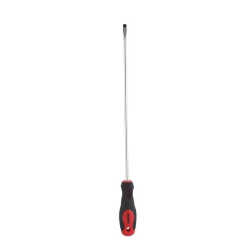 Geepas 325mm Chromium Vanadium Steel Red & Black Slotted Screwdriver, GT7664