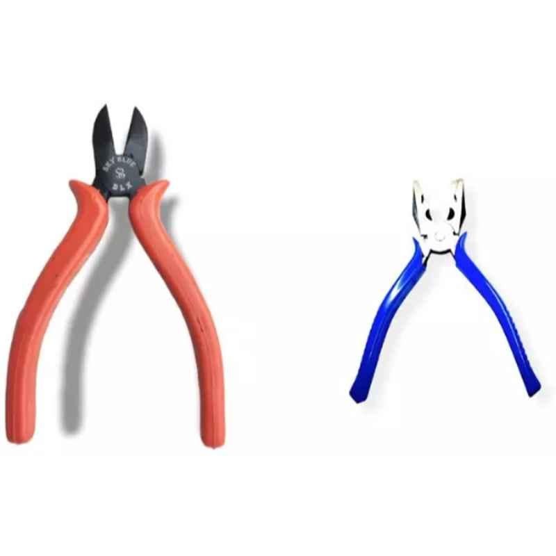 Sky Blue 2 Pcs 7.8 inch Lineman Plier Combo, SBE_PLIER_COMBO_MOD_00823