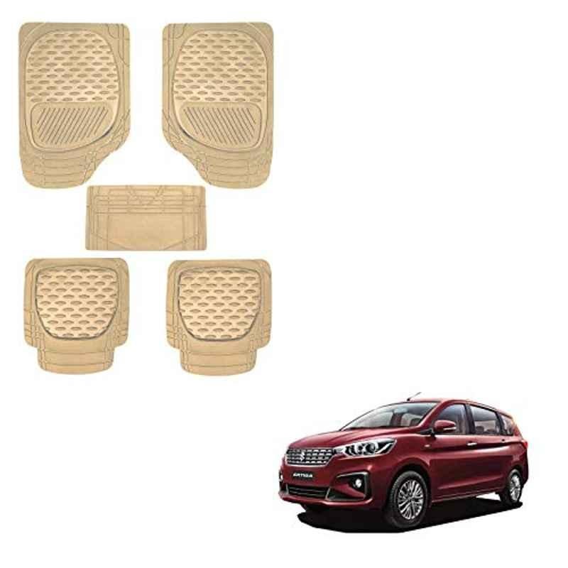 Kozdiko 6255 5 Pcs Rubber & PVC Beige Car Foot Mat Set for Maruti Suzuki Grand Vitara