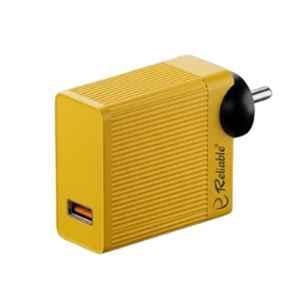 Reliable PowerHub 120W SuperVOOC Single USB Yellow Ultra Fast Charger with USB to USB Type-C Cable, RBL C 166