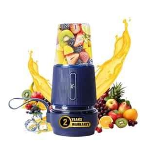 Viva Electric 300ml 40W Blue USB Rechargeable Portable Blender for Shakes, Smoothie & Juices