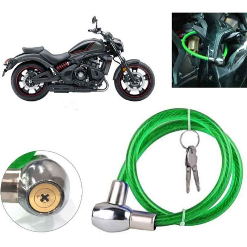 Auto Pearl PVC & Plastic Green Heavy Duty Cable Lock for Vulcan S, 354