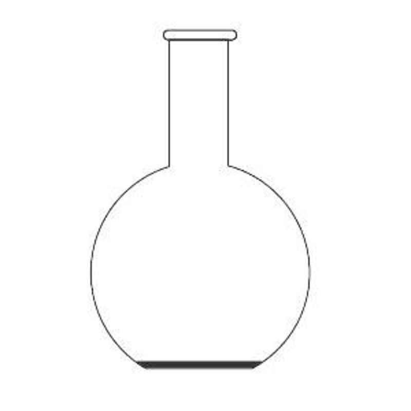 Axiva 2000ml Touff Heavy Wall Bolt Neck Filtering Flask with Tubulation, FF2000 (Pack of 4)