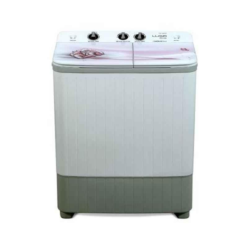 Lloyd Blossom 7kg Light Grey Semi Automatic Top Load Washing Machine, LWMS70HE1