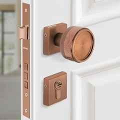 Plantex Stainless Steel Door Lock/Heavy Duty Main Door Knob Lock with 3 Keys/Mortise Door Lock For Home/Office/Hotel with 3 Years WarrantyPvd Rose Gold