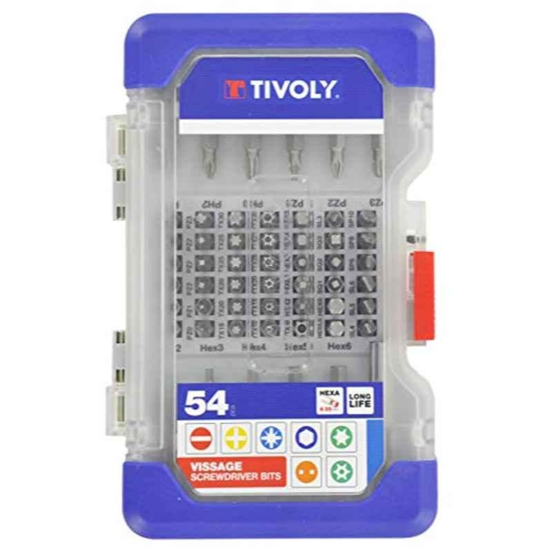 Tivoly 53 Pcs 25/50mm Gray Screw Bit with 1 LED Set, 11501570040