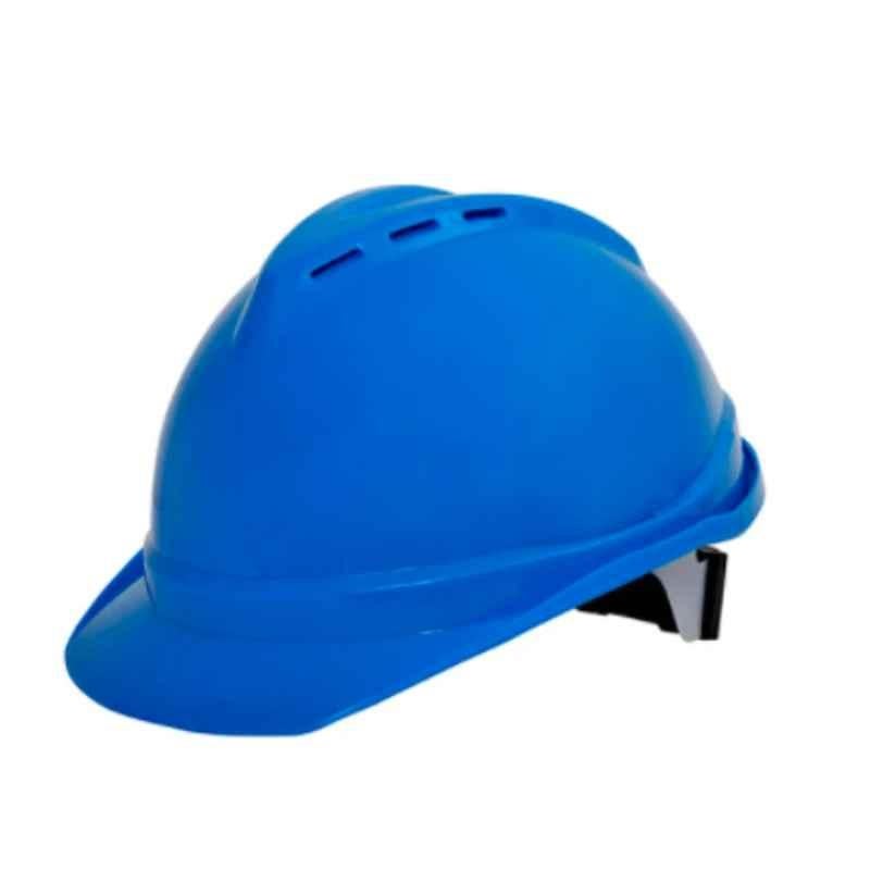 Ameriza Guard HDPE Blue Safety Ventilated Helmet with Textile Ratchet Suspension, A518240320