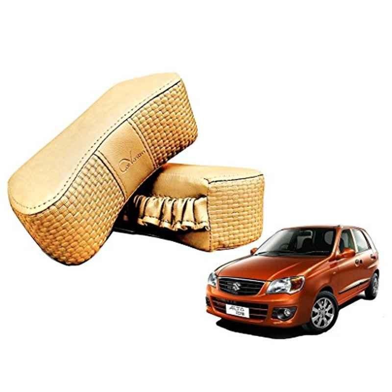 Kozdiko 2 Pcs Memory Foam Beige Luxurious Neck Rest Set for Maruti Alto K10, koz_33187