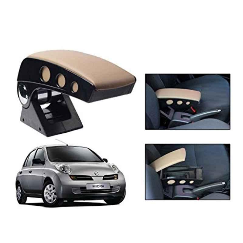 Kozdiko Beige Chrome Finish Car Armrest for Tata Safari Storme