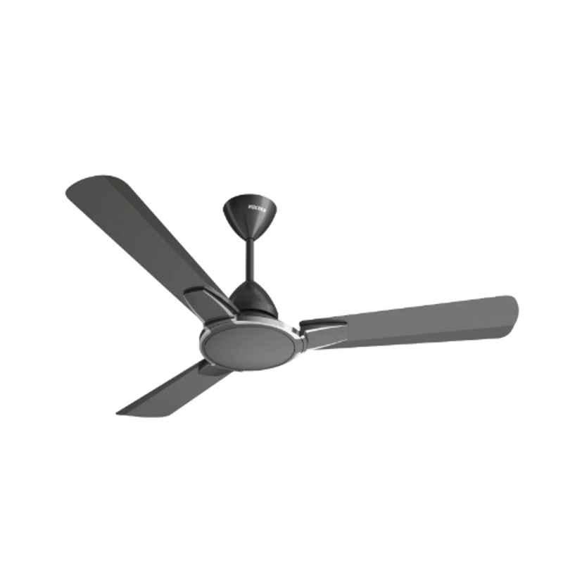 Voltas Flo Series Rimflo 35W 350rpm Graphite Silver 5 Star 3 Blade BLDC Ceiling Fan with Remote & 2 Years Warranty, 1200MBGRON, Sweep: 1200 mm