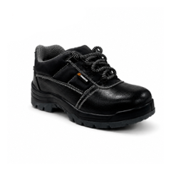 Tungsten Safety 2001BG PU Sole Leather Steel Toe Black Safety Shoes, Size: 8