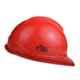 Allen Cooper Red Polymer Nape Type Safety Helmet with Chin Strap, SH-701-R (Pack of 3)