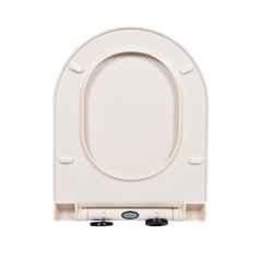 Elegant Casa A18 46x36cm Polypropylene Ivory D Shape Toilet Seat Cover