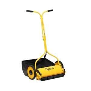Ugaoo 16 inch 6 Blade Mild Steel Yellow Manual Lawn Mower with Grass Catcher & 0.5-1.5cm Adjustable Height, GTT075A