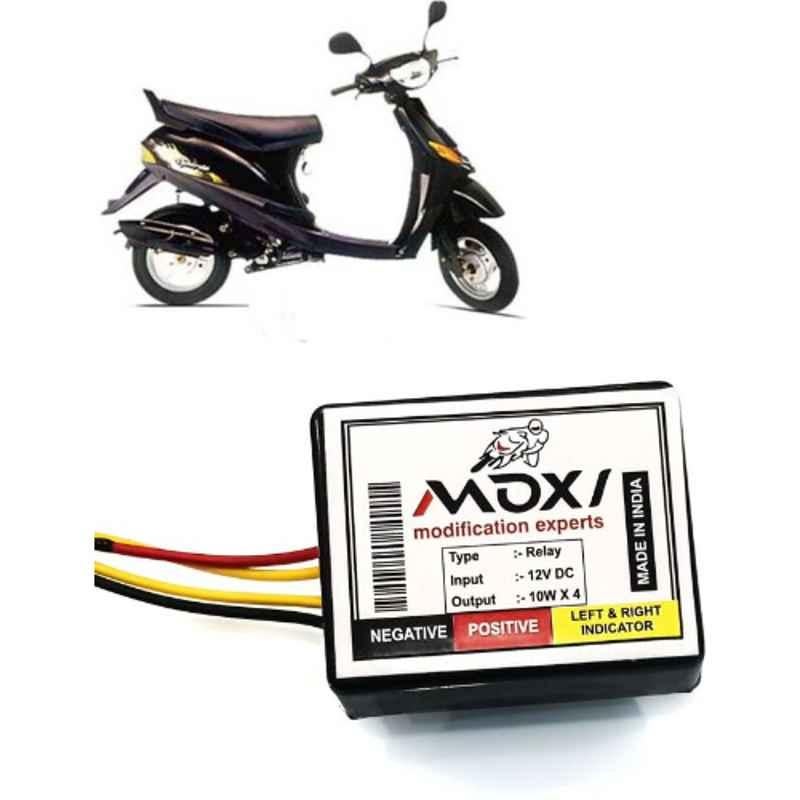 Auto Pearl 12V Black Front & Rear Flasher Indicator Light for Bajaj Spirit
