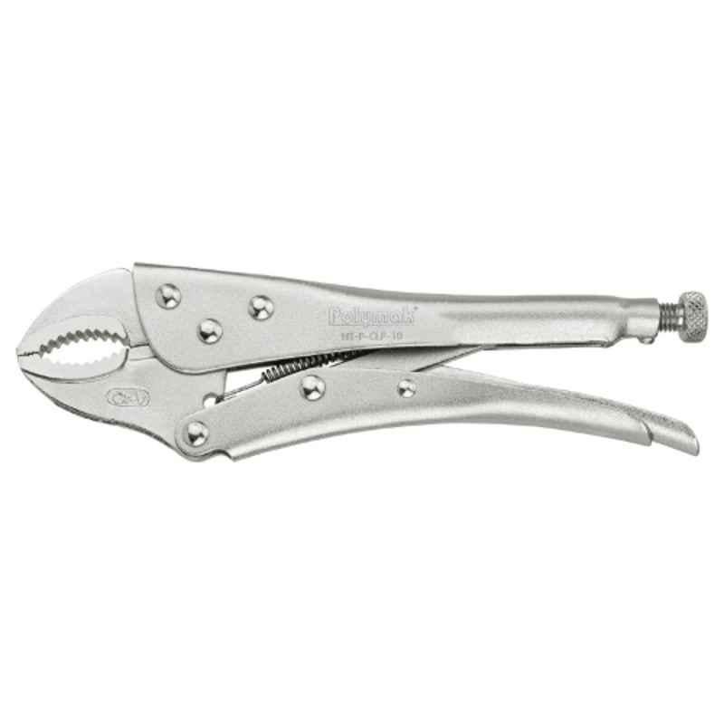 Polymak 10 inch CrV Steel Heavy Duty Curve Jaw Locking Plier, HT-P-CLP-10