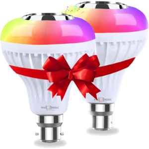 Pick Ur Needs 12W 12V ABS Multicolor Built-in Audio Speaker Music Player LED Bulb (Pack of 2)