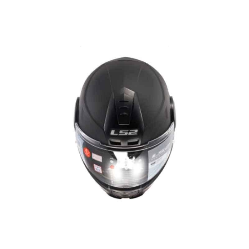 LS2 FF902 Solid Polycarbonate Black Full Face Helmet, LS2HFF902SBML, Size: L