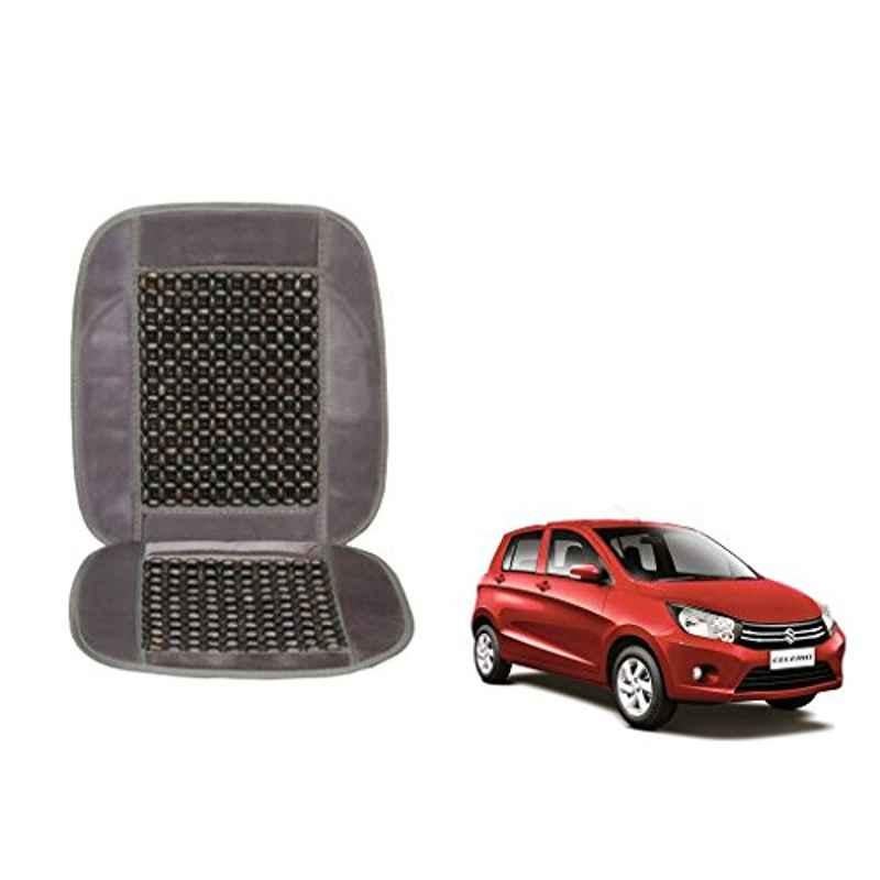 Kozdiko Wooden Beads Car Seat Cushion with Velvet Border for Maruti Celerio