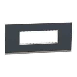 Schneider Electric Unica Pure 6 Module Polycarbonate Volcanic Grey Fixing Cover Frame, UNSCP6M_GY