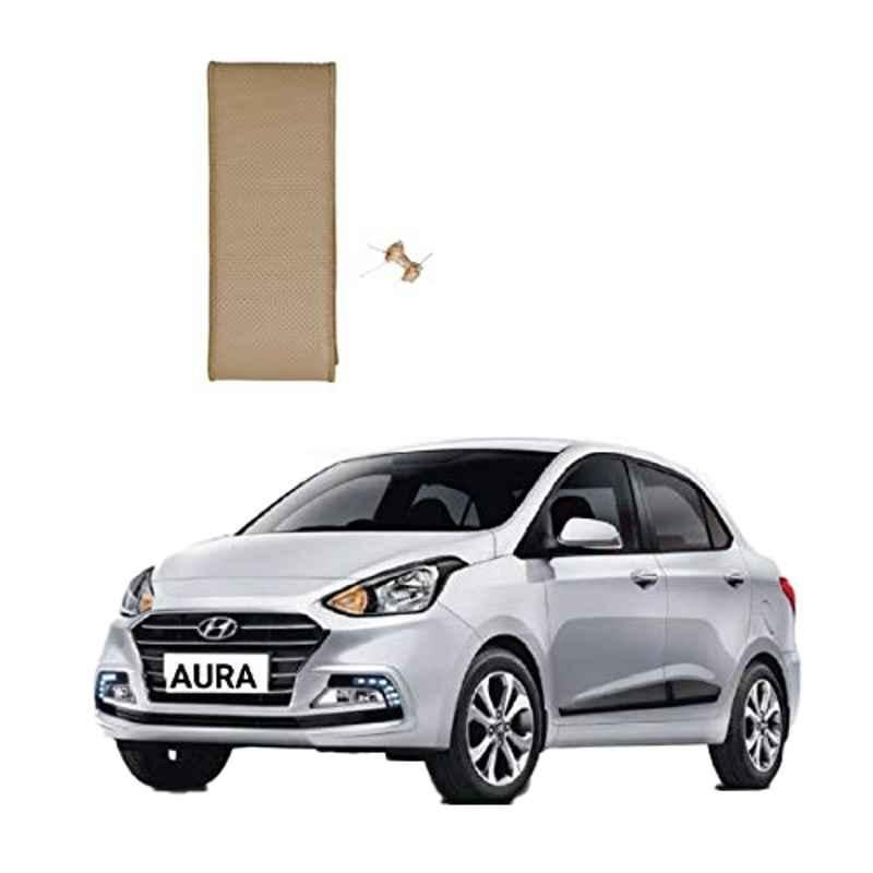Kozdiko Faux Leather Beige Stitchable Steering Wheel Cover for Hyundai Aura