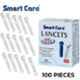 Smart Care GM06S 100 Pcs White Flat Lancet Needle Kit
