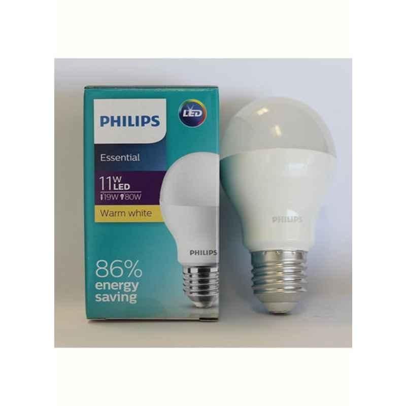 Philips 11W E27 3000K Plastic Warm White Essential LED Bulb, 929001900285