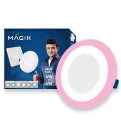 Magik Halo 6+6W 6500K Cool White & Pink Dual Colour LED Panel Light, PCHA06CP4166