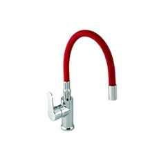 10X SM-6566 Brass Red Single Lever Sink Mixer with Swivel Spout
