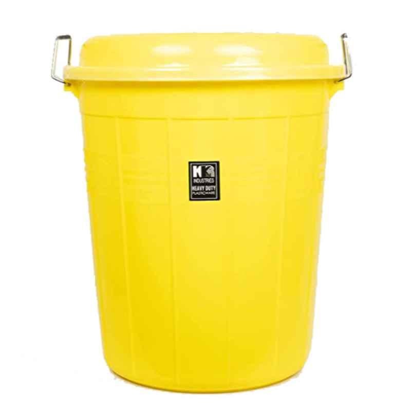 KKR 30L Plastic Yellow Round Heavy Duty Bucket with Lid