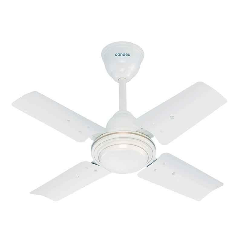 Candes Tinny 858rpm White 4 Blade Ceiling Fan, Sweep: 600 mm
