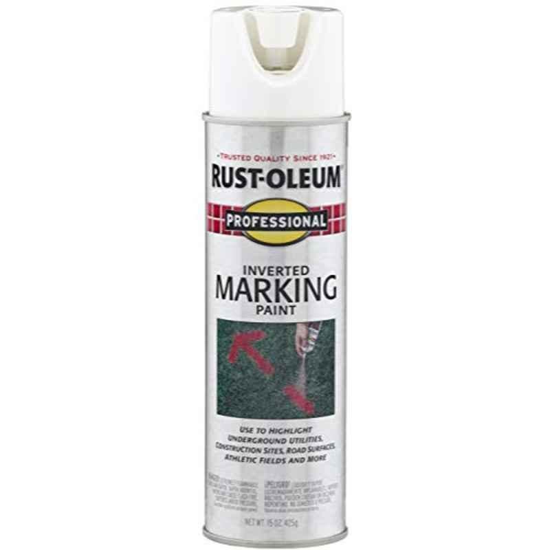 Rust-Oleum Professional 15oz White Matte Inverted Marking Paint Spray