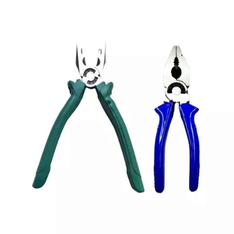 Sky Blue 2 Pcs 7.8 inch Lineman Plier Combo, SBE_PLIER_COMBO_MOD_01357