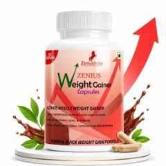 Zenius India 60 Pcs Weight Gainer Capsule with Mucuna Pruriens, Glycyrrhiza Glabra, Zingiber Officinale & Ashwagandha for Healthy Weight Gain & Build Lean Muscle