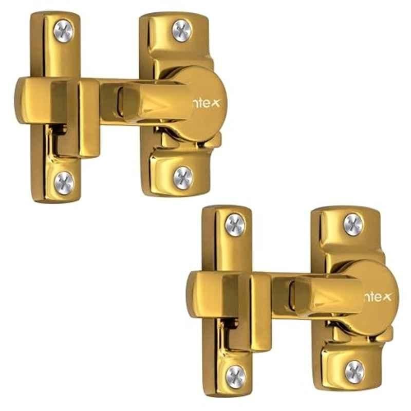 Plantex Zinc Gold Door Baby Latch Lock for Home, DTK-250 (Pack of 2)