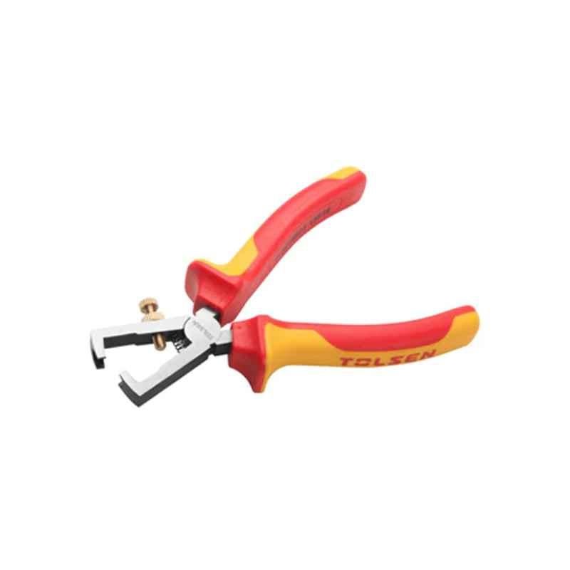 Tolsen 160 mm CrV Steel Insulated Wire Stripping Pliers, V16066