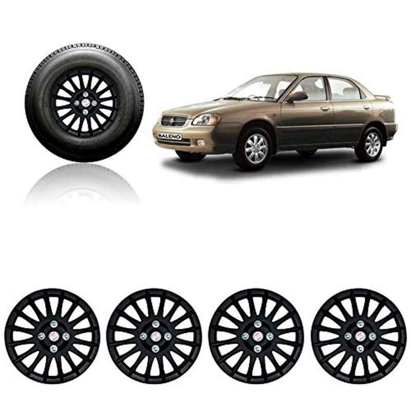 Auto Pearl 4 Pcs 13 inch ABS Black Wheel Cover Set for Maruti Suzuki Baleno
