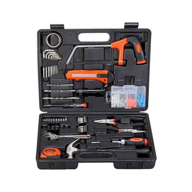 Black & Decker 108Pcs 13.8 inch Orange & Black Hand Tool Kit, BMT108C