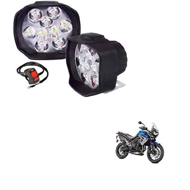 Kozdiko 2 Pcs Sheen 15W 9 LED 6000k Transformer Bumble Bee Style LED Fog Light Set for Triumph Tiger 800XRX, koz_81366