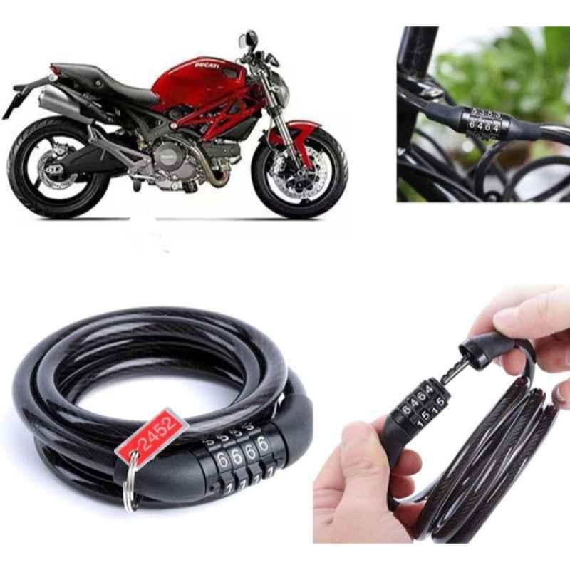 Auto Pearl PVC & Plastic Black Combination Cable Lock for Monster 795, 553