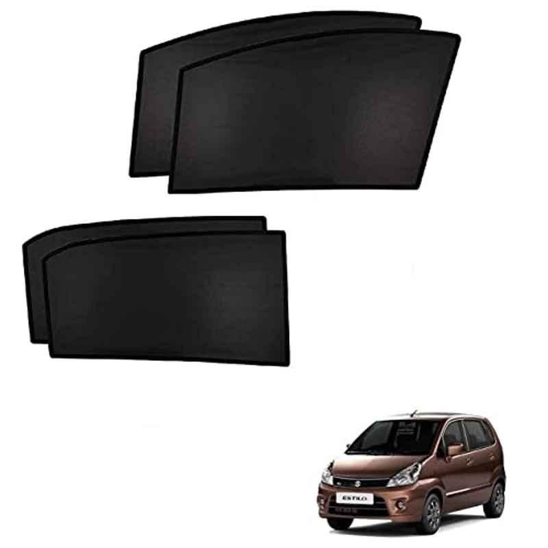 Kozdiko 4 Pcs Custom Fit Non Magnetic Curtains Mesh Car Sun Shade Set for Maruti Suzuki Zen Estilo