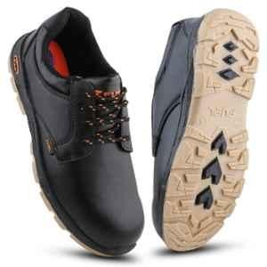 Fuel Jordan LC 2 Steel Toe Black Comfortable & Breathable Safety Shoes with PVC Sole, Size: 7