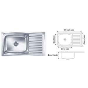 Nirali Elegance Ultra Glossy Finish Kitchen Sink, Size: 915x510 mm