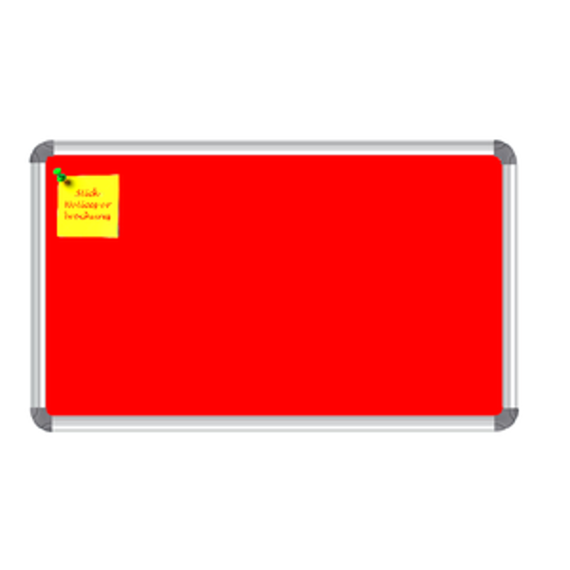 Nechams Notice Board Deluxe Combo Color Red NBRED151UF