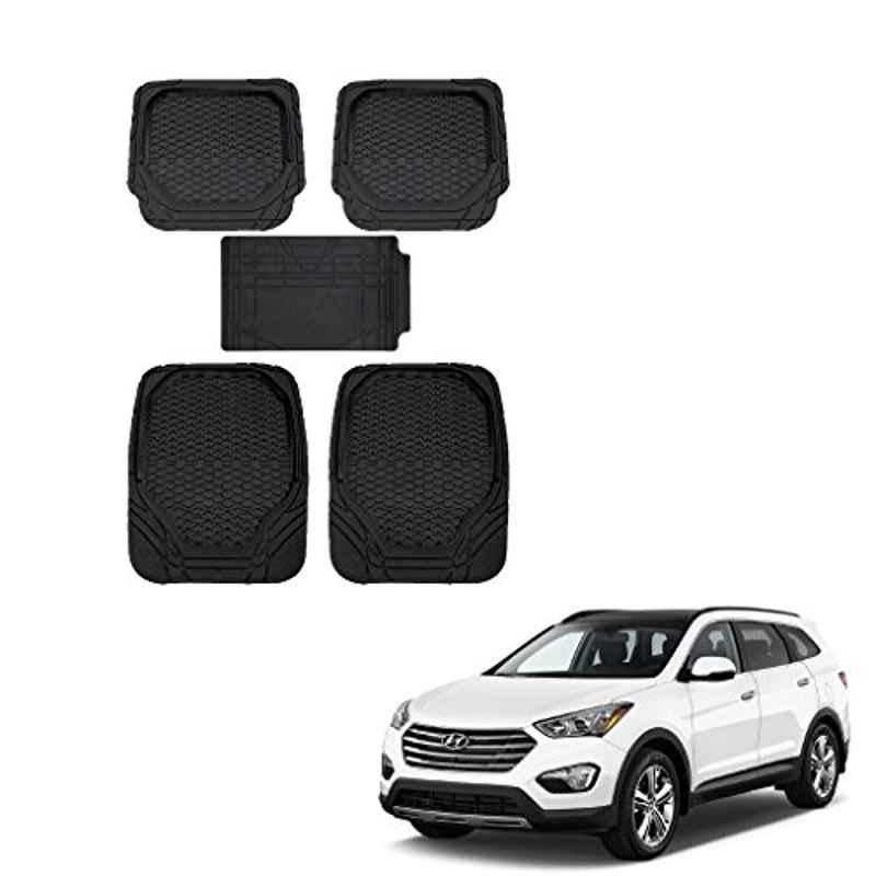 Kozdiko 8855TW 5 Pcs Rubber Black Rubber Car Mat Set for Hyundai Santafe