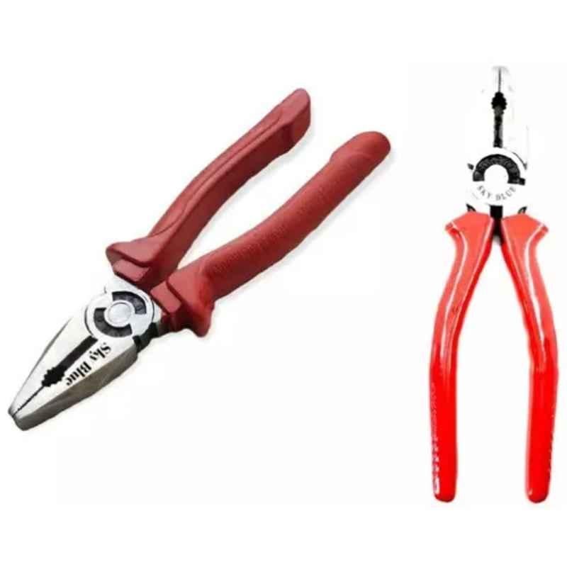 Sky Blue 2 Pcs 7.8 inch Lineman Plier Combo, SBE_PLIER_COMBO_MOD_00471