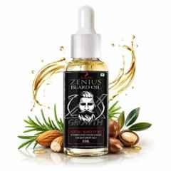 Zenius India 30ml Beard Oil with Rosmarinus Officinalis Leaf Oil, Fragrance & Menthol for Men Beard Growth