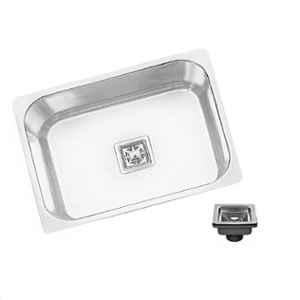 Vaclix 18x16x8 inch Modern Stainless Steel Chorme Kitchen Sink, GTC-IN-SB-SSQR-1816