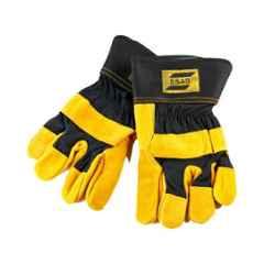 ESAB Yellow & Black Chrome Leather Heavy Duty Hand Gloves, Size: Standard (Pack of 80)